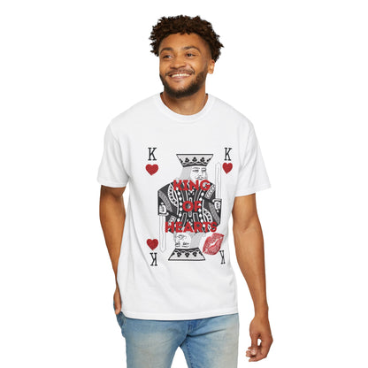 King of Hearts T-Shirt - Playing Card Kiss Motif