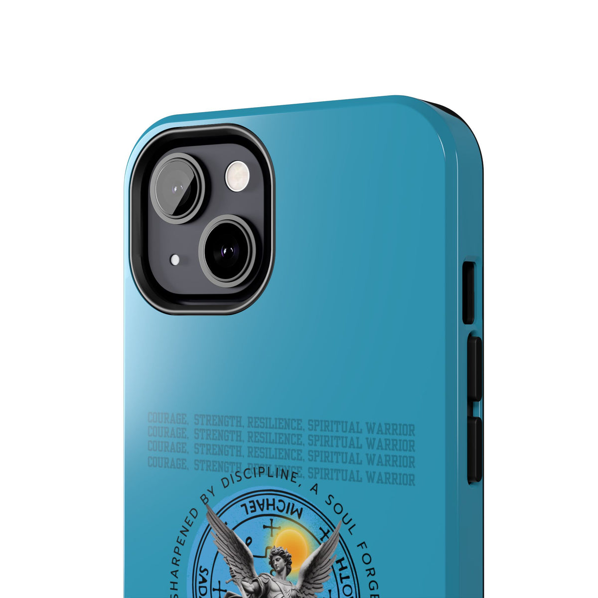 Tough Phone Cases: Inspirational Quote Phone Case, Gift for Strength Lovers, Durable Steel Blue Phone Case, Protective Case for Men & [...]
