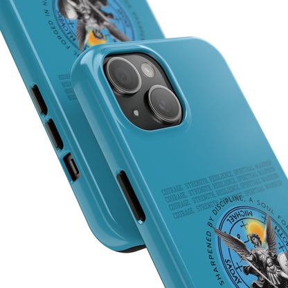Tough Phone Cases: Inspirational Quote Phone Case, Gift for Strength Lovers, Durable Steel Blue Phone Case, Protective Case for Men & [...]