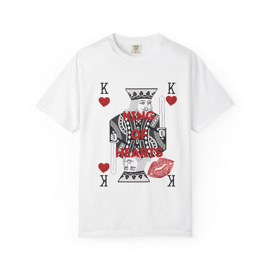 King of Hearts T-Shirt - Playing Card Kiss Motif