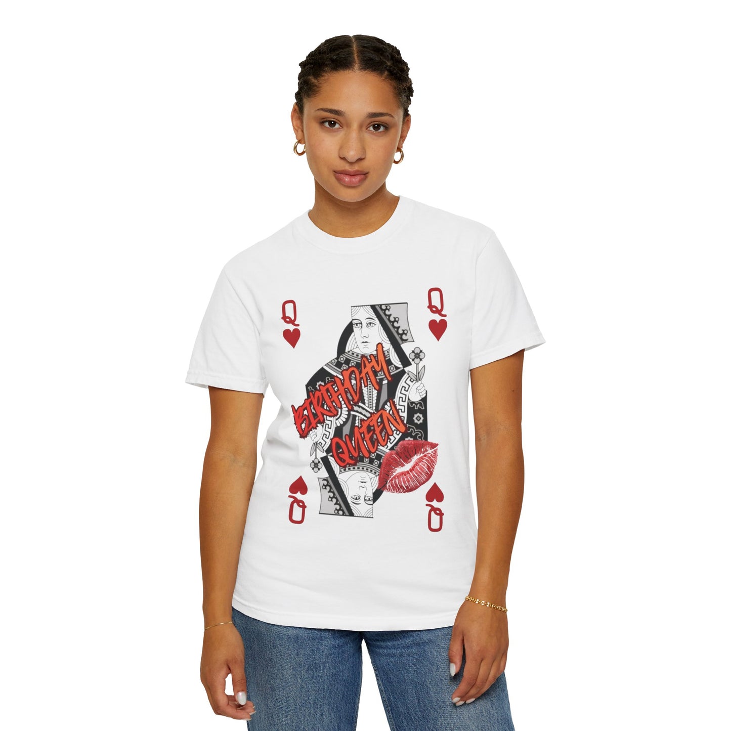 Queen of Hearts Graphic T-Shirt — 'Babydoll Queen' Playing Card Design