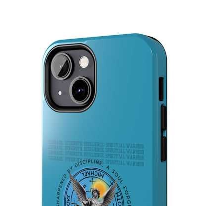 Tough Phone Cases: Inspirational Quote Phone Case, Gift for Strength Lovers, Durable Steel Blue Phone Case, Protective Case for Men & [...]