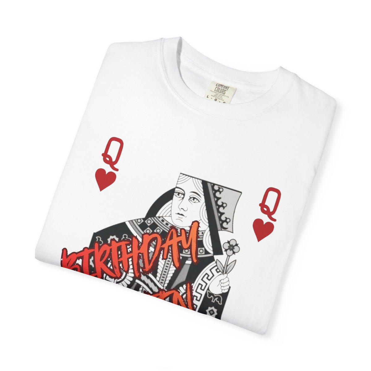 Queen of Hearts Graphic T-Shirt — 'Babydoll Queen' Playing Card Design